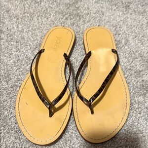 J. Crew Leopard Print Strap Sandals